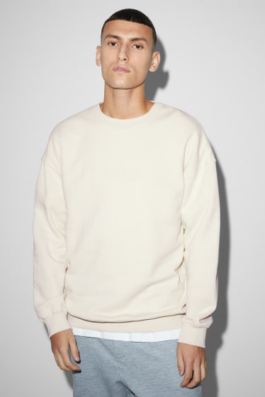 Heren - Sweatshirt - crème wit