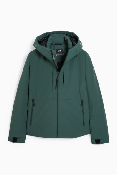 Hommes - Veste de sport à capuche - déperlante - 4 Way Stretch - vert