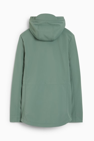 Femmes - Veste softshell à capuche - 4 Way Stretch - vert menthe