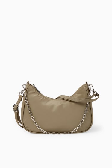 Women - CLOCKHOUSE - shoulder bag with detachable bag strap - green / beige