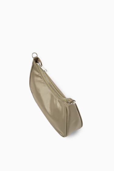 Dámské - CLOCKHOUSE - kabelka na rameno s odnímatelným popruhem - zelená/béžová