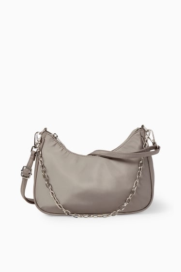 Damen - CLOCKHOUSE - Schultertasche mit abnehmbarem Taschengurt - taupe