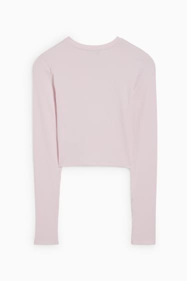 Teens & young adults - CLOCKHOUSE - cropped long sleeve top - light rose