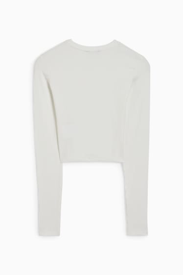 Teens & young adults - CLOCKHOUSE - cropped long sleeve top - white