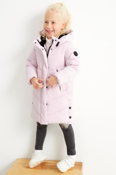 Niños: niñas - Chaqueta acolchada con capucha - rosa claro