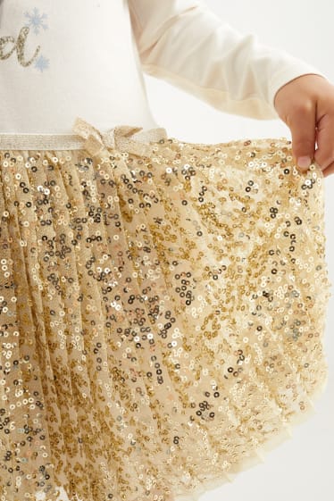 Kinderen: meisjes - Frozen - jurk - beige
