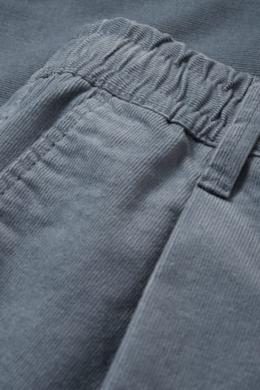 Uomo - Pantaloni chino in velluto - tapered fit - azzurro