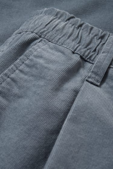 Hommes - Chino en velours côtelé - tapered fit - bleu clair