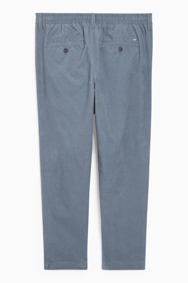 Hommes - Chino en velours côtelé - tapered fit - bleu clair