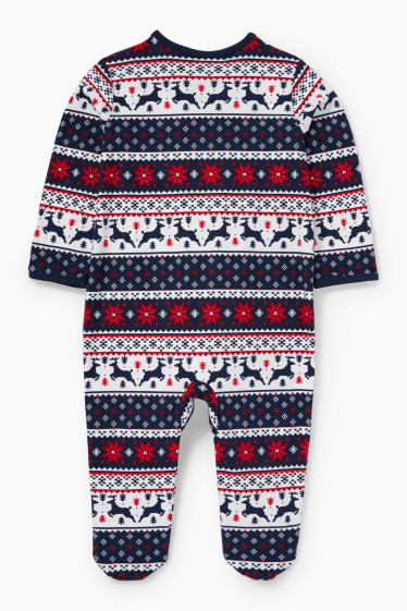 Unisexe - Renne - pyjama de Noël pour bébé - à motifs - bleu foncé