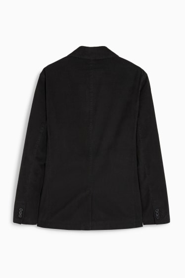 Men - Tailored corduroy jacket - slim fit - black
