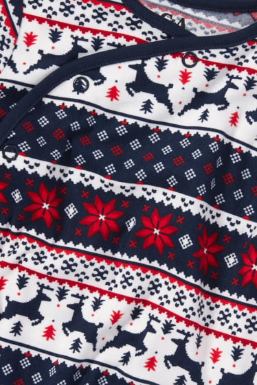 Unisexe - Renne - pyjama de Noël pour bébé - à motifs - bleu foncé