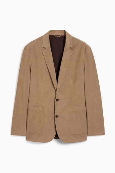 Men - Tailored corduroy jacket - slim fit - taupe