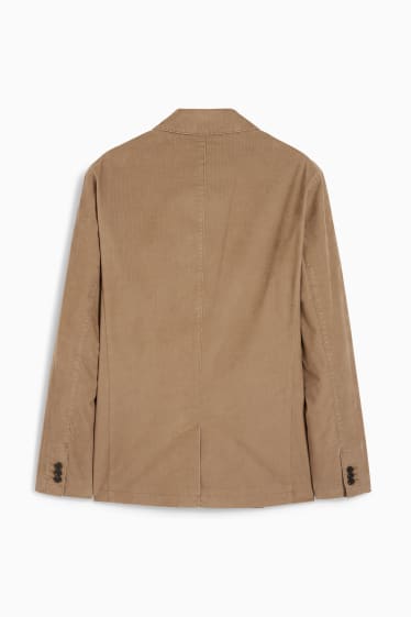 Men - Tailored corduroy jacket - slim fit - taupe