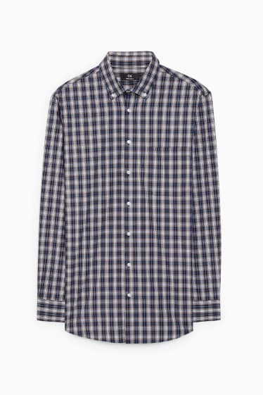 Home - Jersei de punt fi i camisa - regular fit - button-down - beix