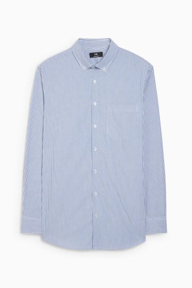 Home - Jersei de punt fi i camisa - regular fit - button-down - blau