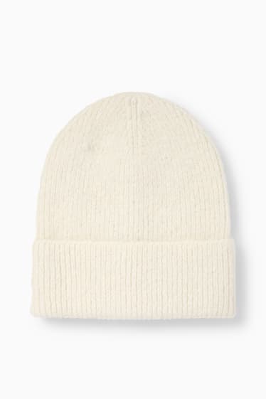 Femmes - CLOCKHOUSE - bonnet en maille - blanc
