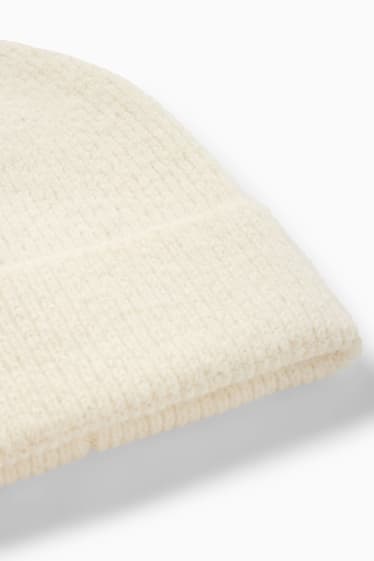 Femmes - CLOCKHOUSE - bonnet en maille - blanc