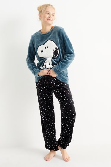 Dona - Pijama d’hivern - Snoopy - blau