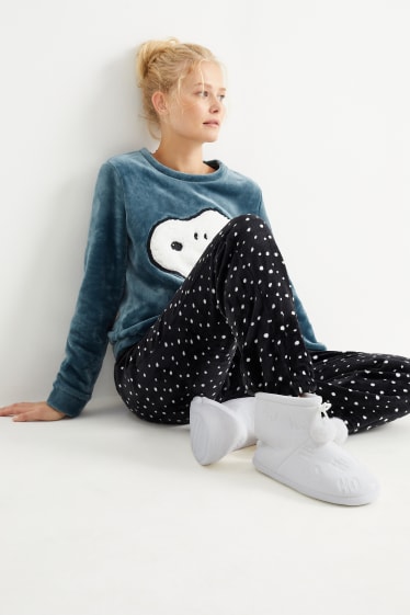 Dames - Kerstpantoffels - wit