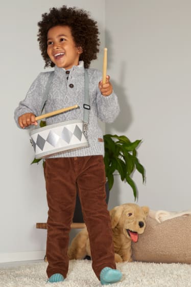 Enfants - Pantalon en velours côtelé - marron