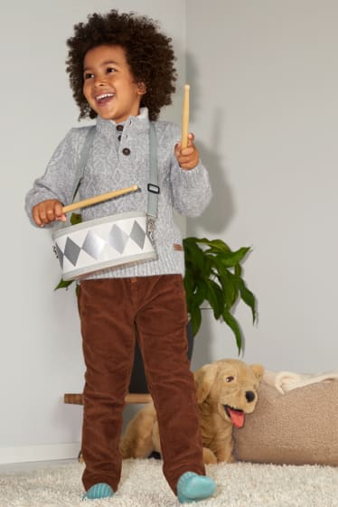 Enfants garçons - Pantalon en velours côtelé - marron