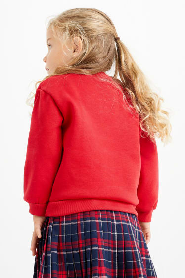 Enfants filles - HoHoHo - Sweat de Noël - rouge