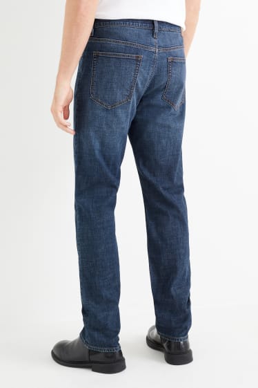 Men - Straight jeans - thermal jeans - COOLMAX® - denim-dark blue