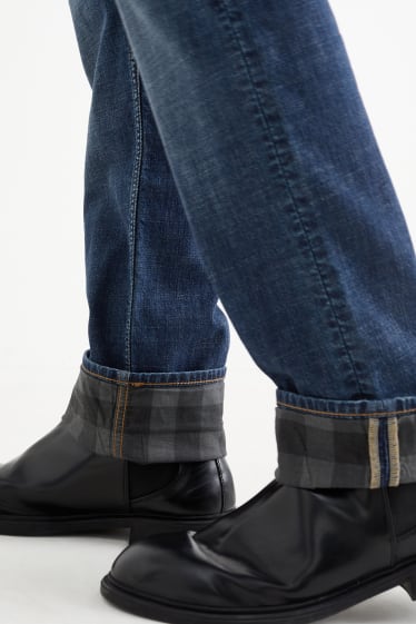 Men - Straight jeans - thermal jeans - COOLMAX® - denim-dark blue