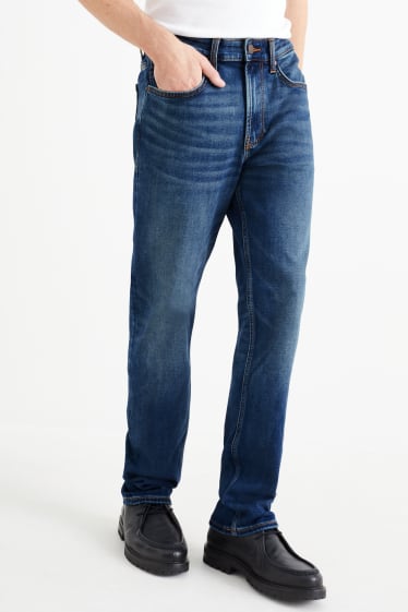 Home - Straight jeans - texans tèrmics - jog denim - LYCRA® - texà blau fosc