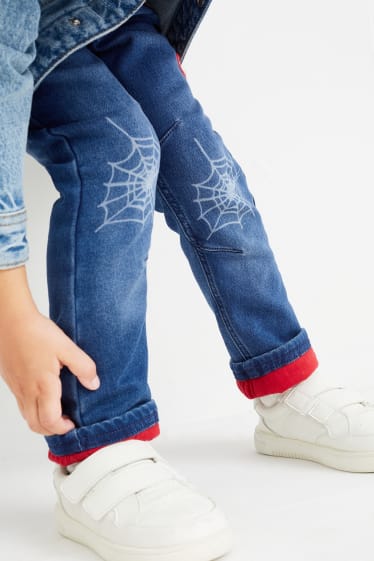 Dzieci - Spider-Man - regular jeans - ocieplane dżinsy - dżins-niebieski