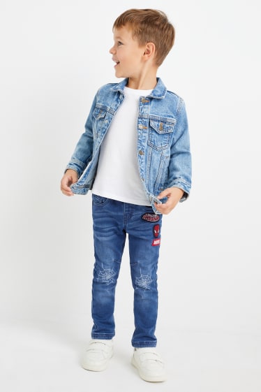 Kinderen - Spider-Man - regular jeans - thermojeans - jeansblauw