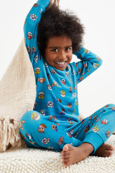 Enfants garçons - Pat’Patrouille - pyjama d’hiver - 2 pièces - turquoise
