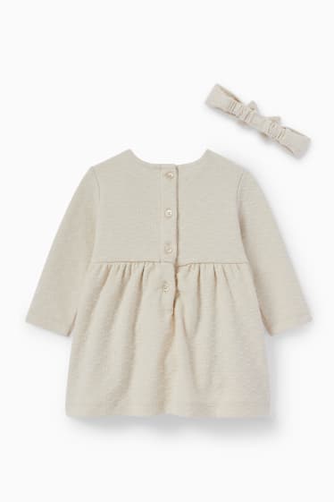 Babys - Baby-Outfit - 2 teilig - beige