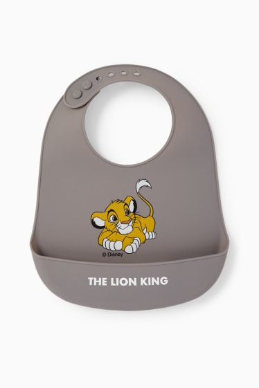 Bébés - Le Roi Lion - bavoir en silicone - gris foncé