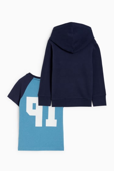 Kinderen: jongens - Sonic - set - hoodie en T-shirt - 2-delig - donkerblauw