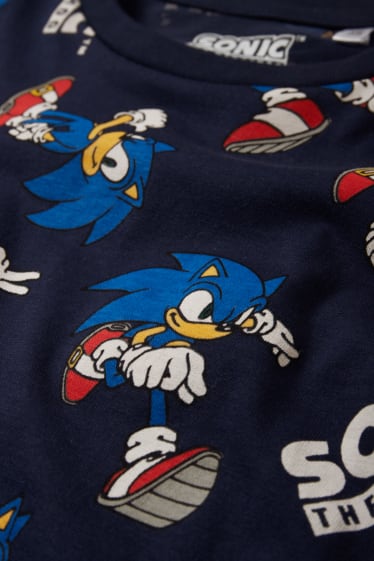 Dětské - Ježek Sonic - pyžamo - 2dílné - tmavomodrá
