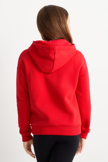 Kinder Mädchen - Rudolf - Weihnachts-Hoodie - rot