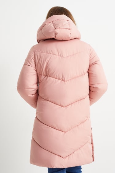 Bambini - Cappotto trapuntato con cappuccio - rosa