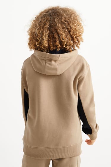 Kinderen: jongens - Hoodie - taupe