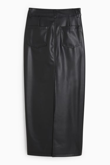Teens & young adults - CLOCKHOUSE - skirt - faux leather - black