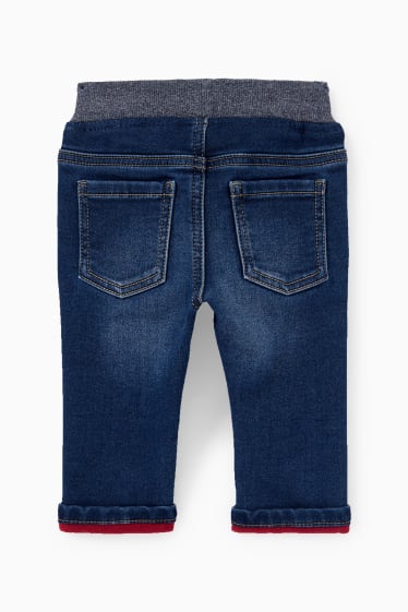 Neonati - Jeans per neonati - jeans termici - jeans blu