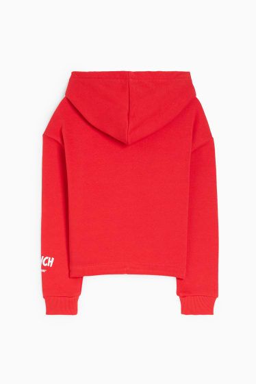 Kinder Mädchen - Der Grinch - Weihnachts-Hoodie - rot