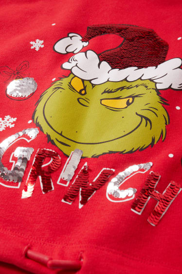 Kinder Mädchen - Der Grinch - Weihnachts-Hoodie - rot