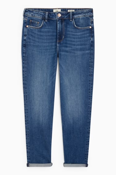 Femei - Boyfriend jeans - talie medie - LYCRA® - denim-albastru