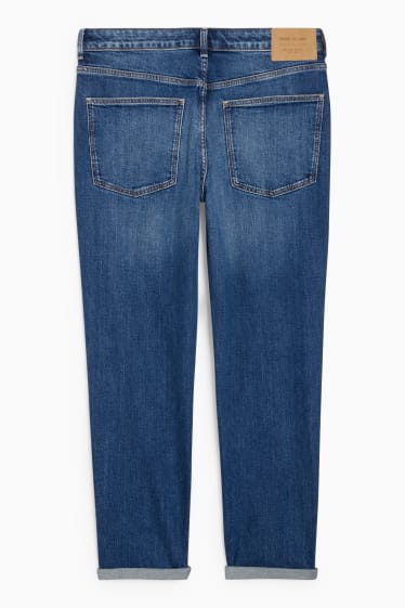 Women - Boyfriend jeans - mid-rise waist - LYCRA® - blue denim