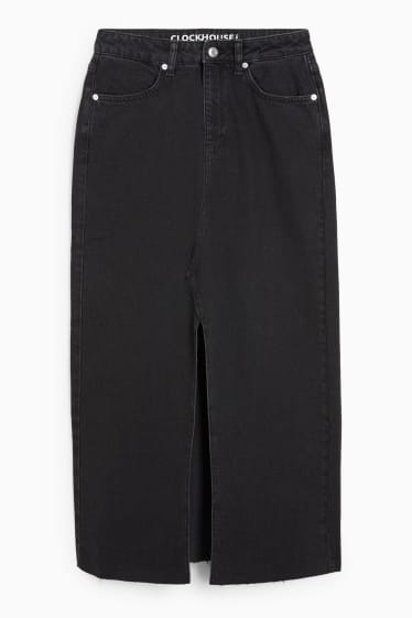Women - CLOCKHOUSE - denim skirt - denim-dark gray