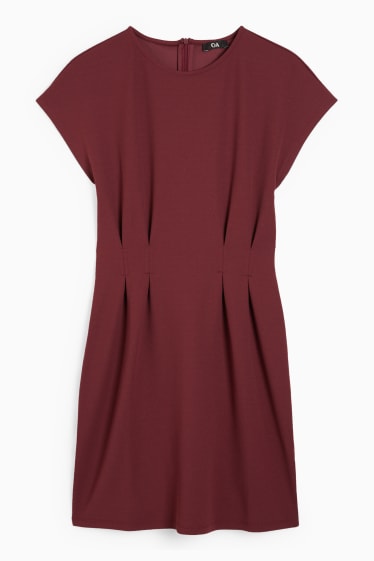 Damen - Fit & Flare Kleid - bordeaux