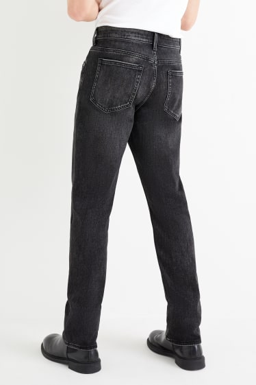 Heren - Straight jeans - thermojeans - jog denim - LYCRA® - jeansdonkergrijs