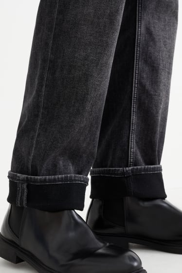 Heren - Straight jeans - thermojeans - jog denim - LYCRA® - jeansdonkergrijs